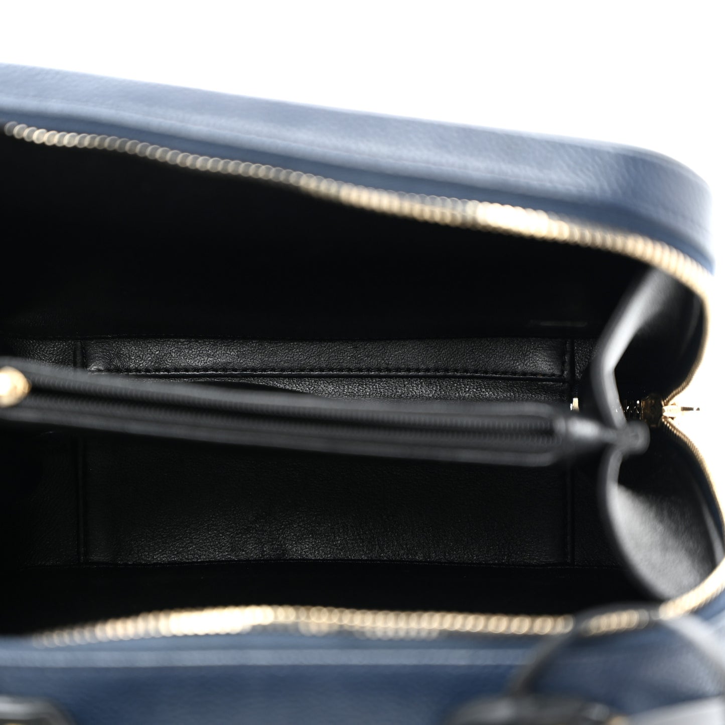 Caviar Quilted Medium CC Filigree Vanity Case Navy Black