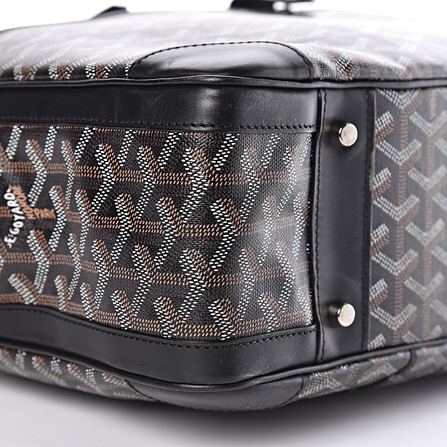 Goyardine Ambassade MM Briefcase Black