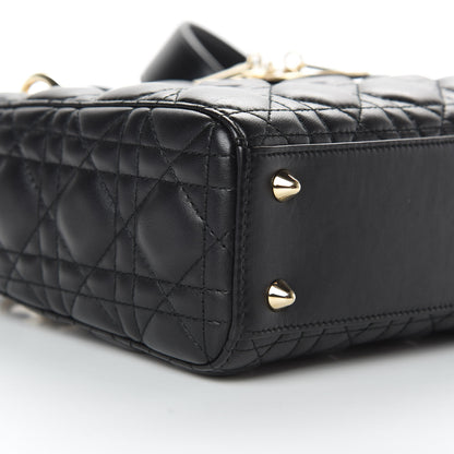 Christian Dior Lambskin Cannage Small Lucky Badges My Lady Dior Black 9 of 11