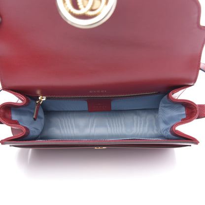 Gucci Textured Calfskin Small Torchon GG Ring Shoulder Bag New Cherry Red 5 of 10