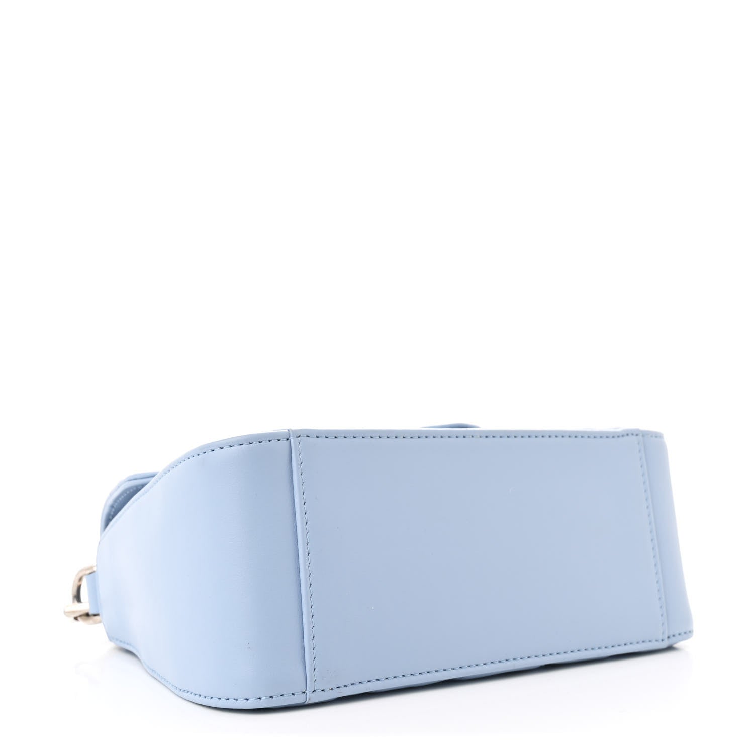 Gucci Calfskin Matelasse Mini GG Marmont Top Handle Shoulder Bag Porcelain Light Blue 4 of 10