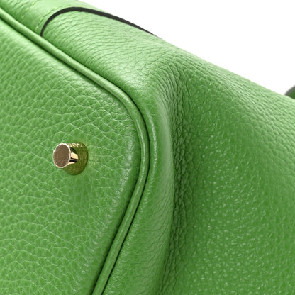 Hermes Taurillon Clemence Picotin Lock 22 MM Vert Yucca 12 of 12