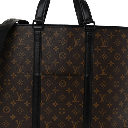 Louis Vuitton Monogram Macassar Weekend Tote GM 7 of 10