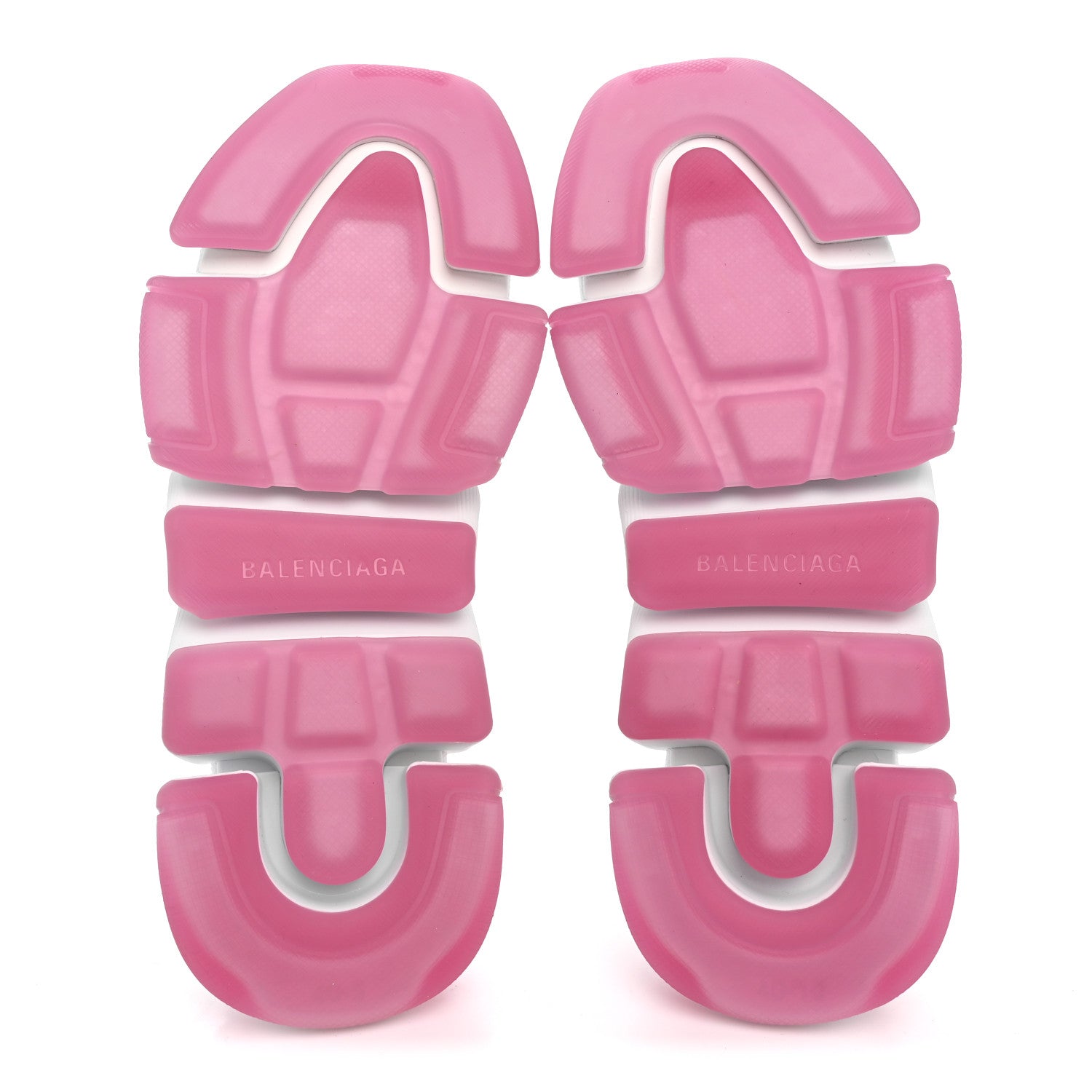 Balenciaga Technical 3D Recycled Knit Bi-Color Womens Speed 2.0 Transparent Sole Sneakers 40 Pink White 6 of 9