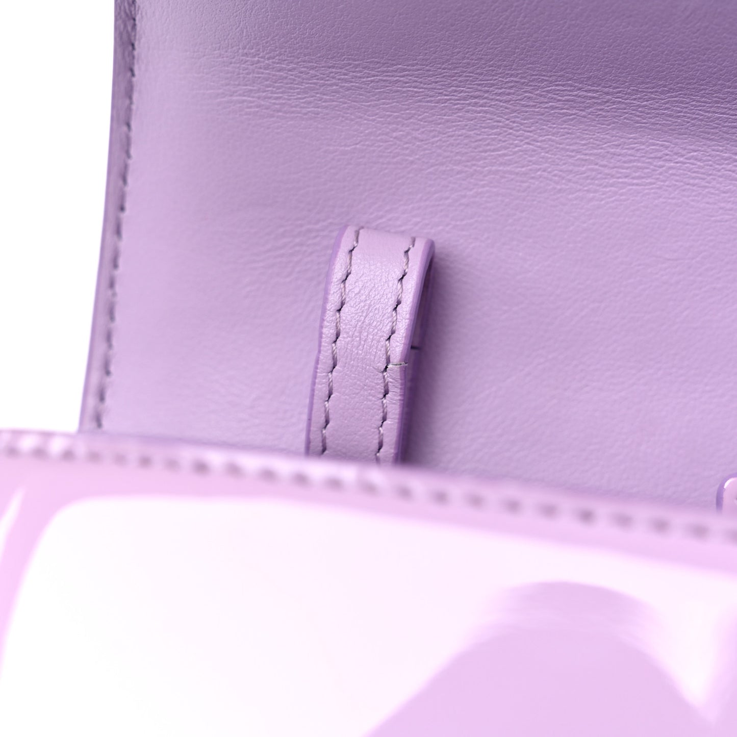 Patent 4G Medium Padded Crossbody Bag Lilac