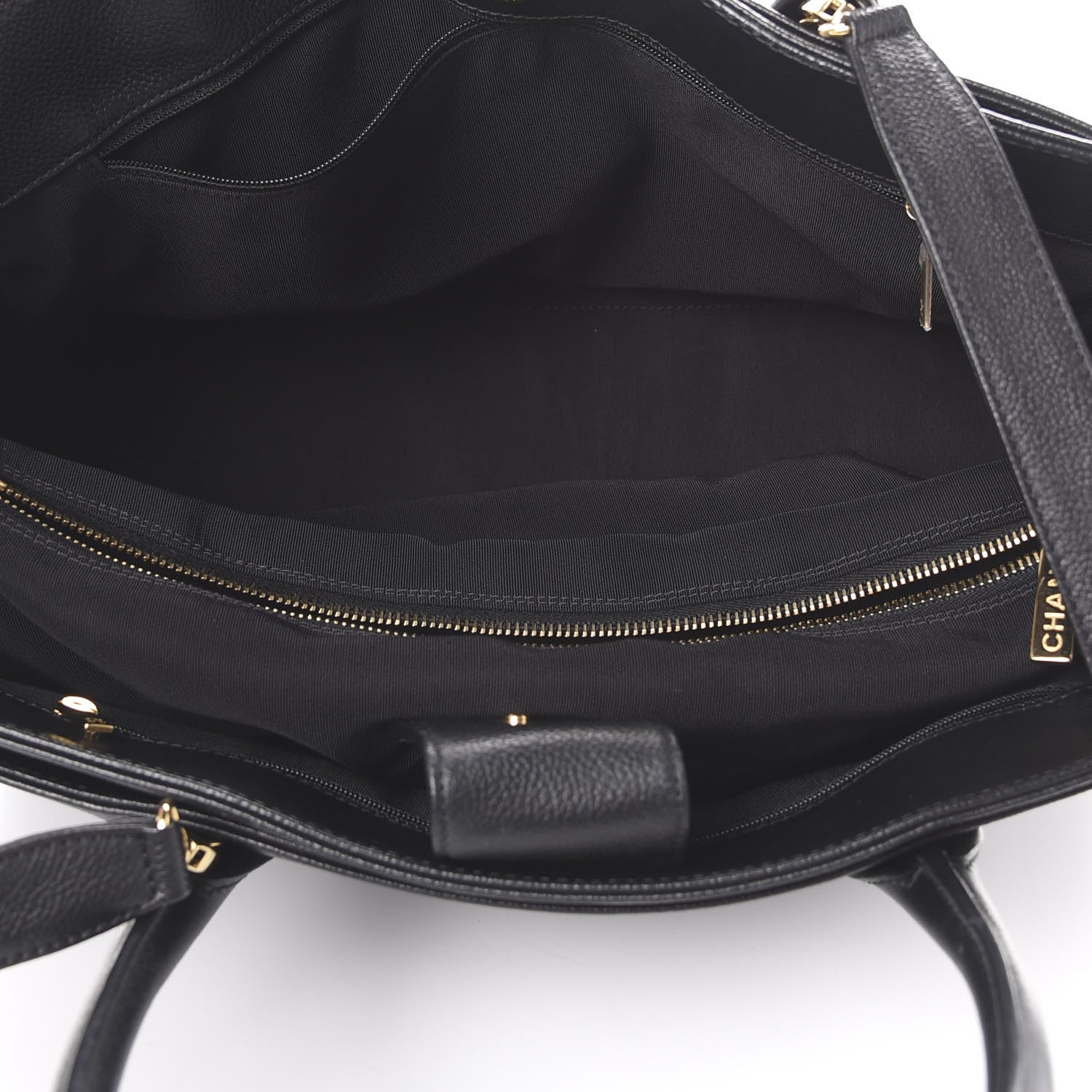 Chanel Calfskin Cerf Executive Shopper Tote Black 4 of 13