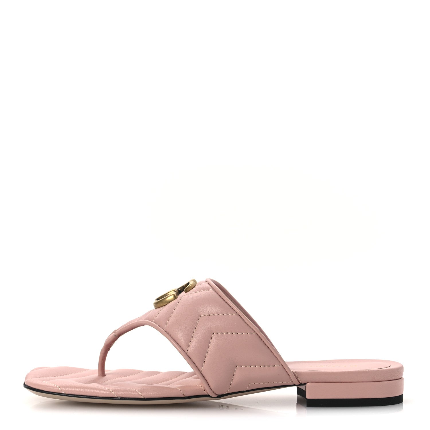 Gucci Nappa Charlotte Double G Marmont Thong Sandals 37 Perfect Pink 1 of 11