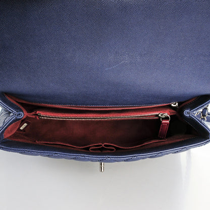 Chanel Caviar Quilted Medium Coco Handle Flap Navy 5 of 8