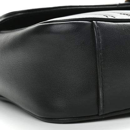 Gucci Calfskin Matelasse Mini GG Marmont Shoulder Bag Black 8 of 10