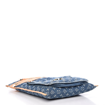 Louis Vuitton Monogram Denim Sac Plat Blue 4 of 11