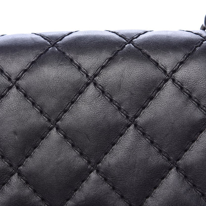 Chanel Calfskin Double Stitch Medium Boy Flap Black 17 of 18