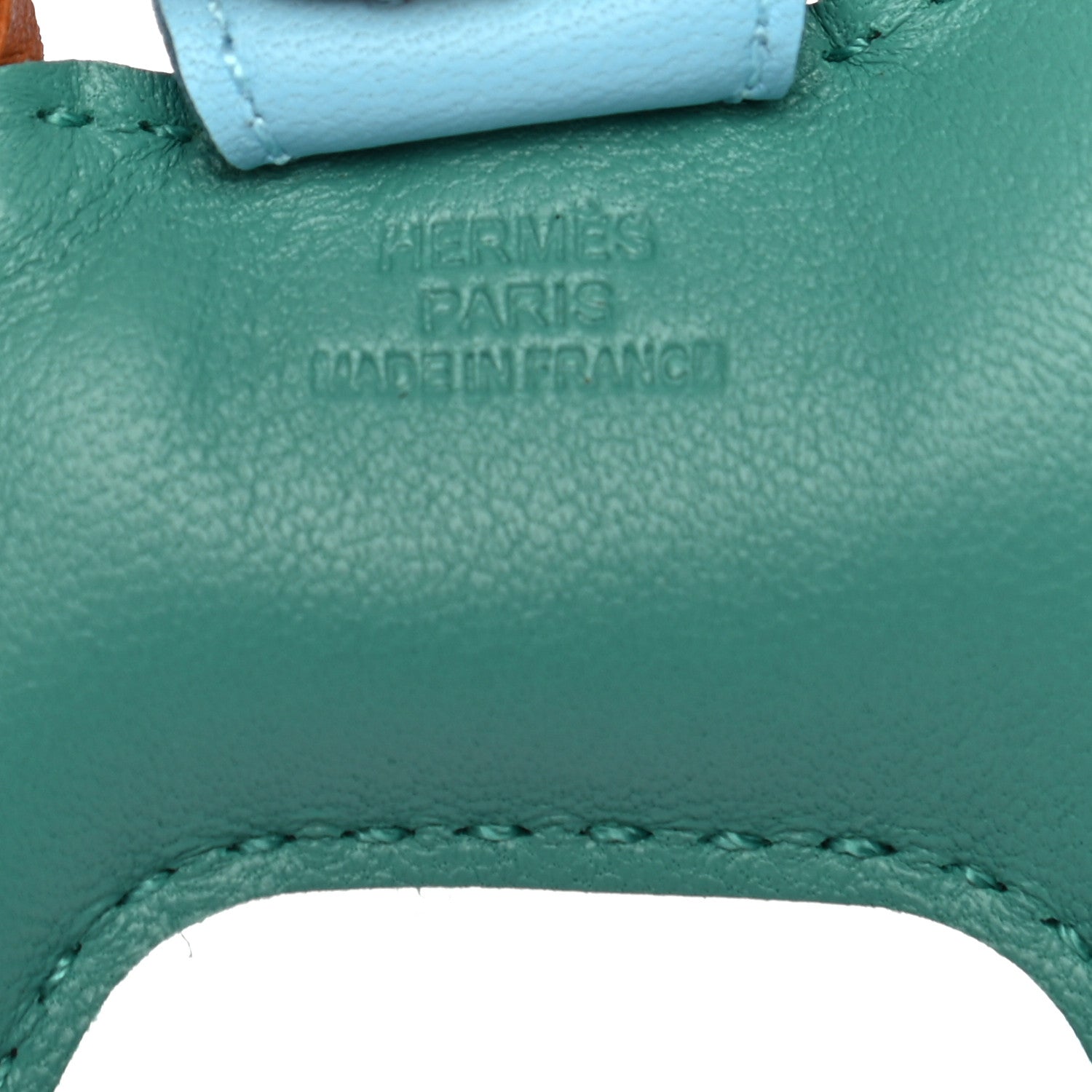 Hermes Milo Lambskin Grigri Rodeo Horse Bag Charm PM Vert Verone Gold Celeste 3 of 4