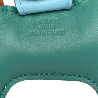 Hermes Milo Lambskin Grigri Rodeo Horse Bag Charm PM Vert Verone Gold Celeste 3 of 4