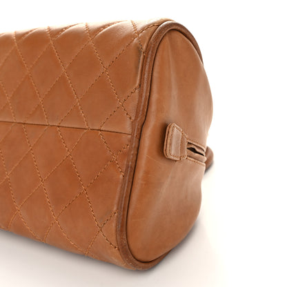 Chanel Calfskin Quilted Small Bowler Gold 10 of 13