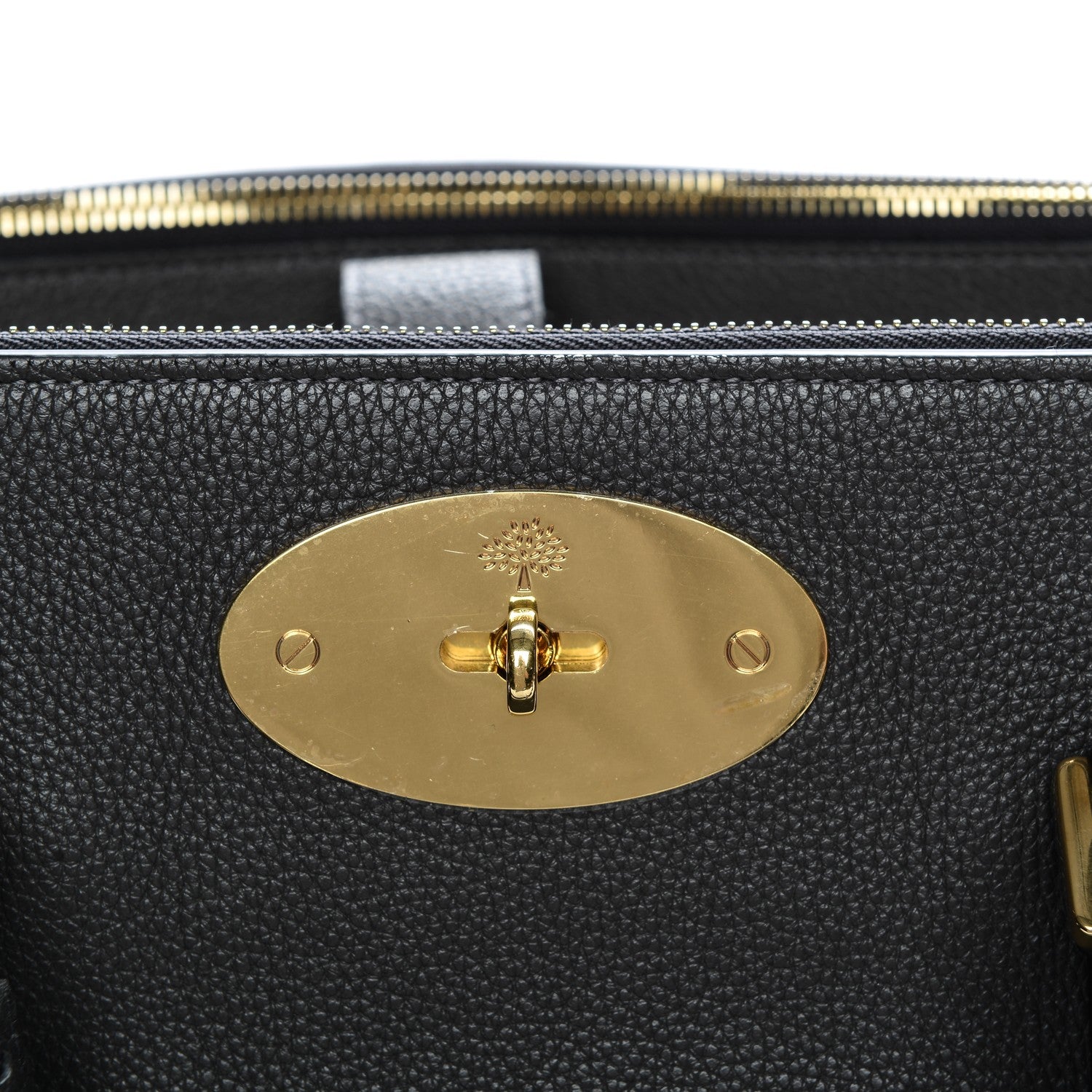 Mulberry Classic Grain Bayswater Double Zip Tote Dark Grey 9 of 12