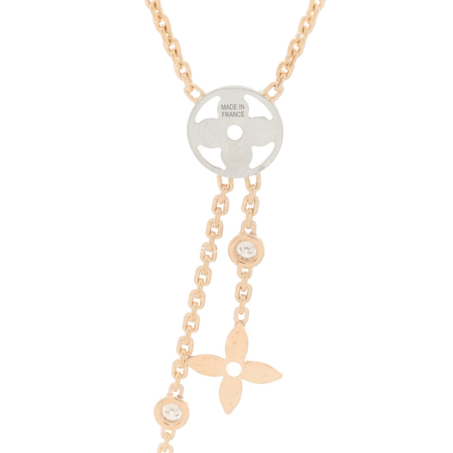 18K Yellow White Rose Gold Diamond Idylle Blossom Y Pendant Necklace