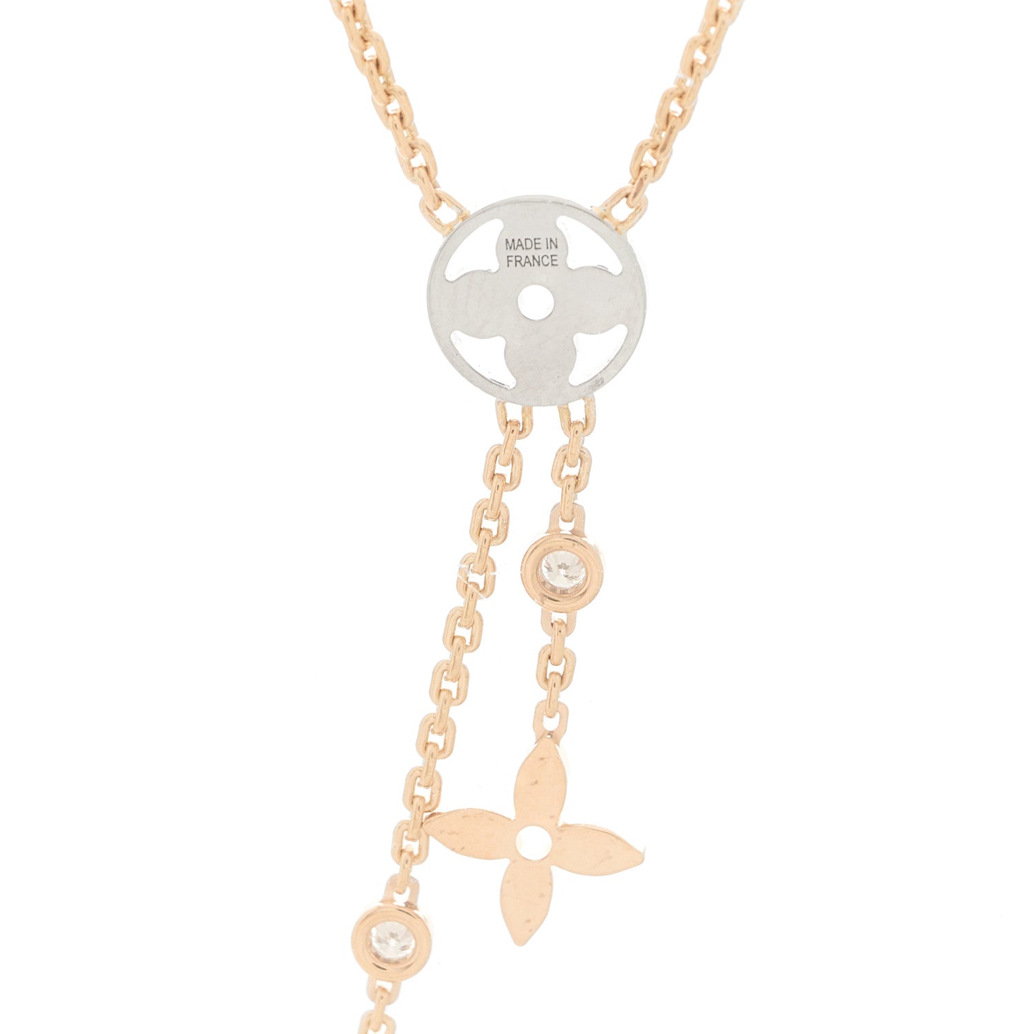 Louis Vuitton 18K Yellow White Rose Gold Diamond Idylle Blossom Y Pendant Necklace 6 of 6