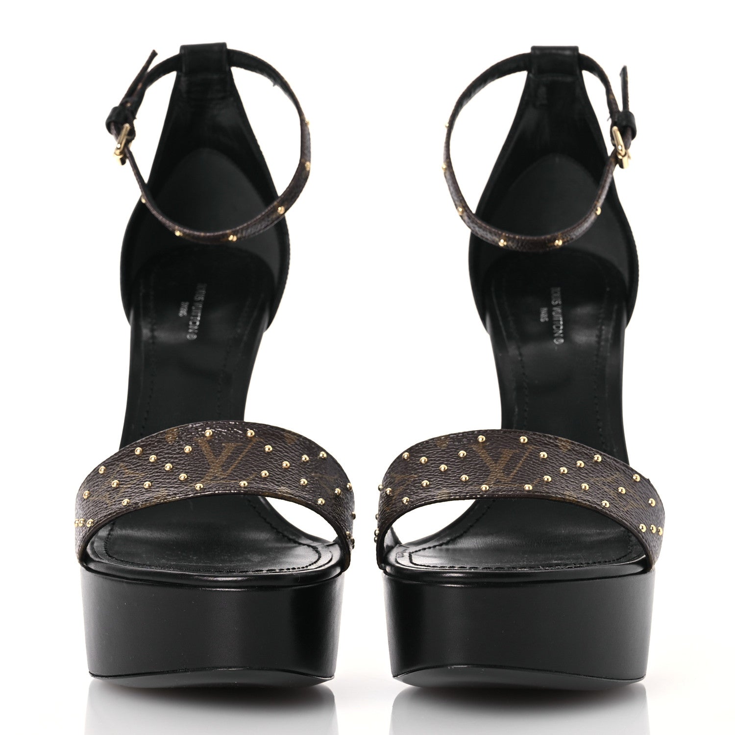 Louis Vuitton Monogram Afterglow Platform Sandals 40 Black 2 of 12