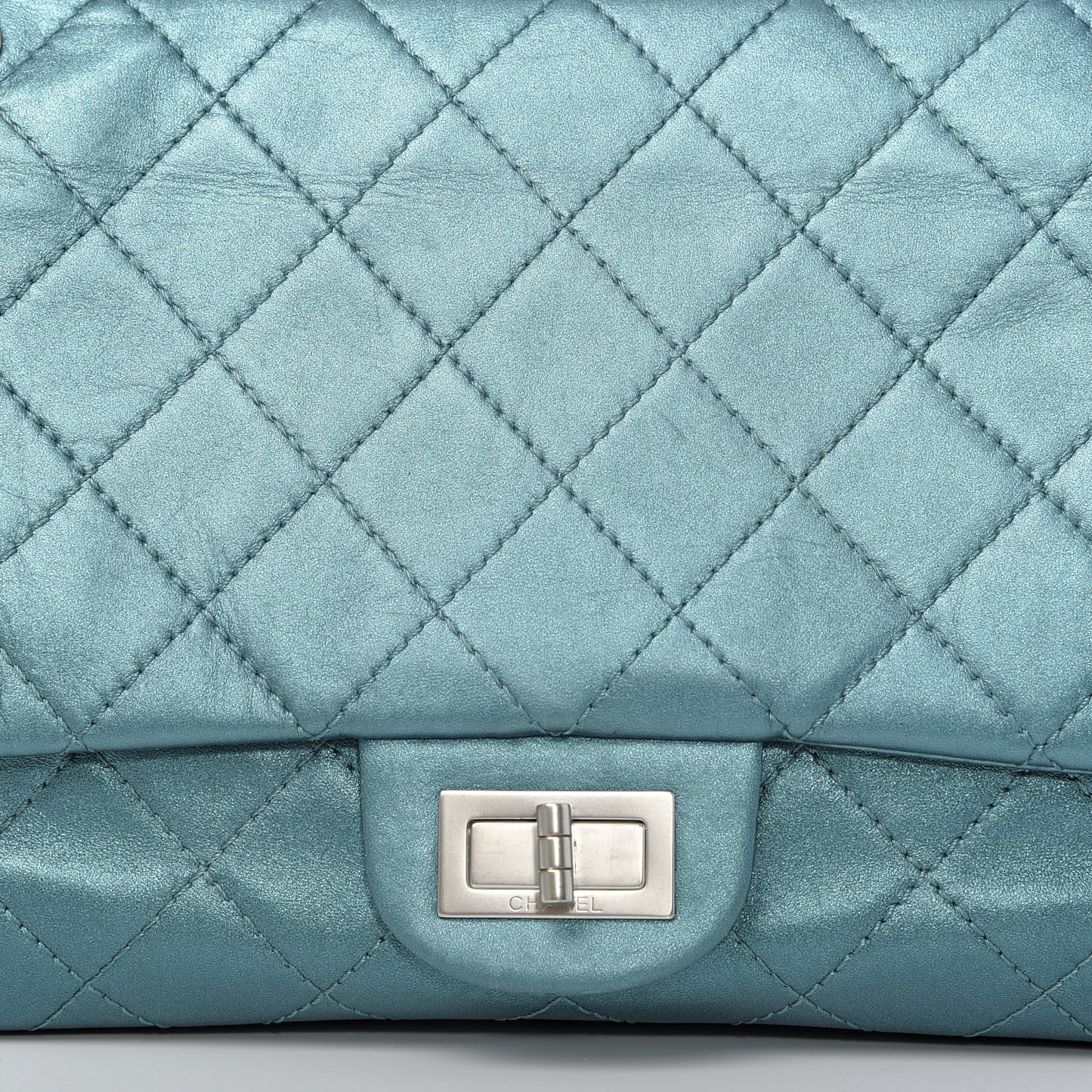 Metallic Calfskin Quilted 2.55 Reissue 227 Flap Turquoise