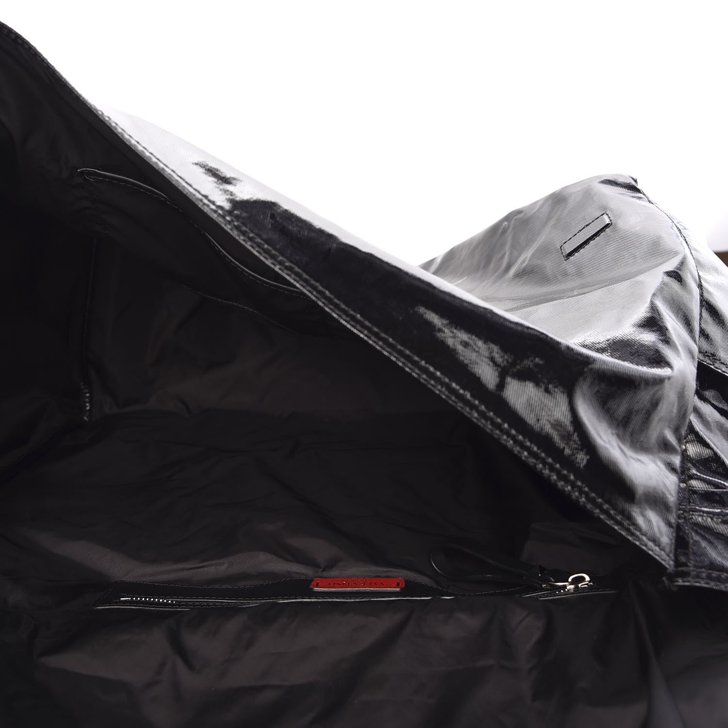 Valentino Garavani Shiny Canvas VLTN Large Messenger Bag Black 5 of 10