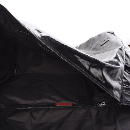 Valentino Garavani Shiny Canvas VLTN Large Messenger Bag Black 5 of 10
