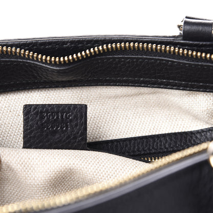 Gucci Pebbled Calfskin Small Soho Top Handle Bag Black 10 of 11