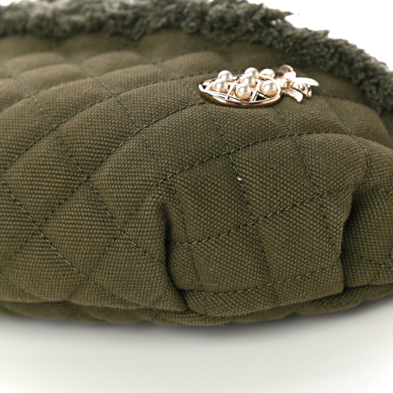 Chanel Canvas Lambskin Quilted Coco Cuba Charms Waist Bag Khaki 10 of 11