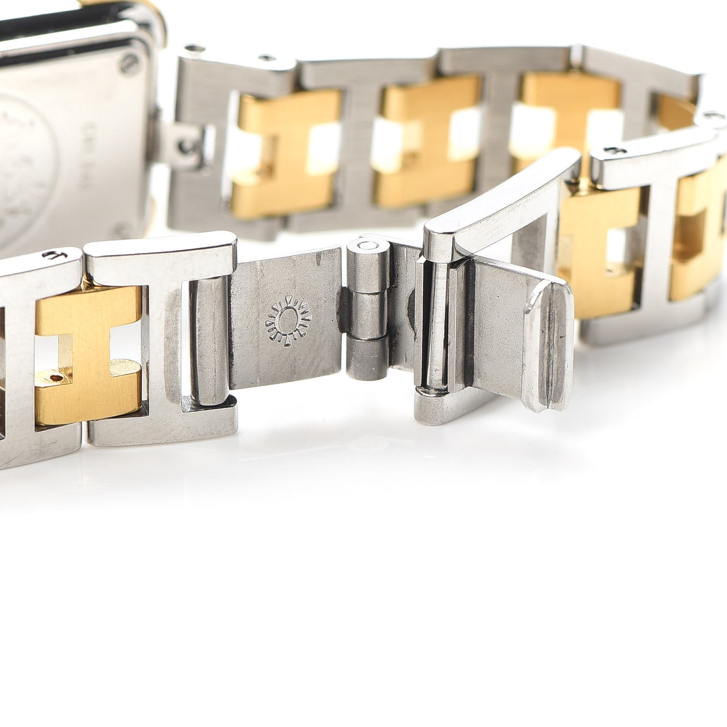 Stainless Steel 18mm Rectangle Croisiere Quartz Watch Gold