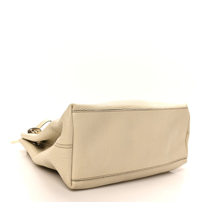 Gucci Pebbled Calfskin Medium Soho Chain Shoulder Bag Off White 4 of 10