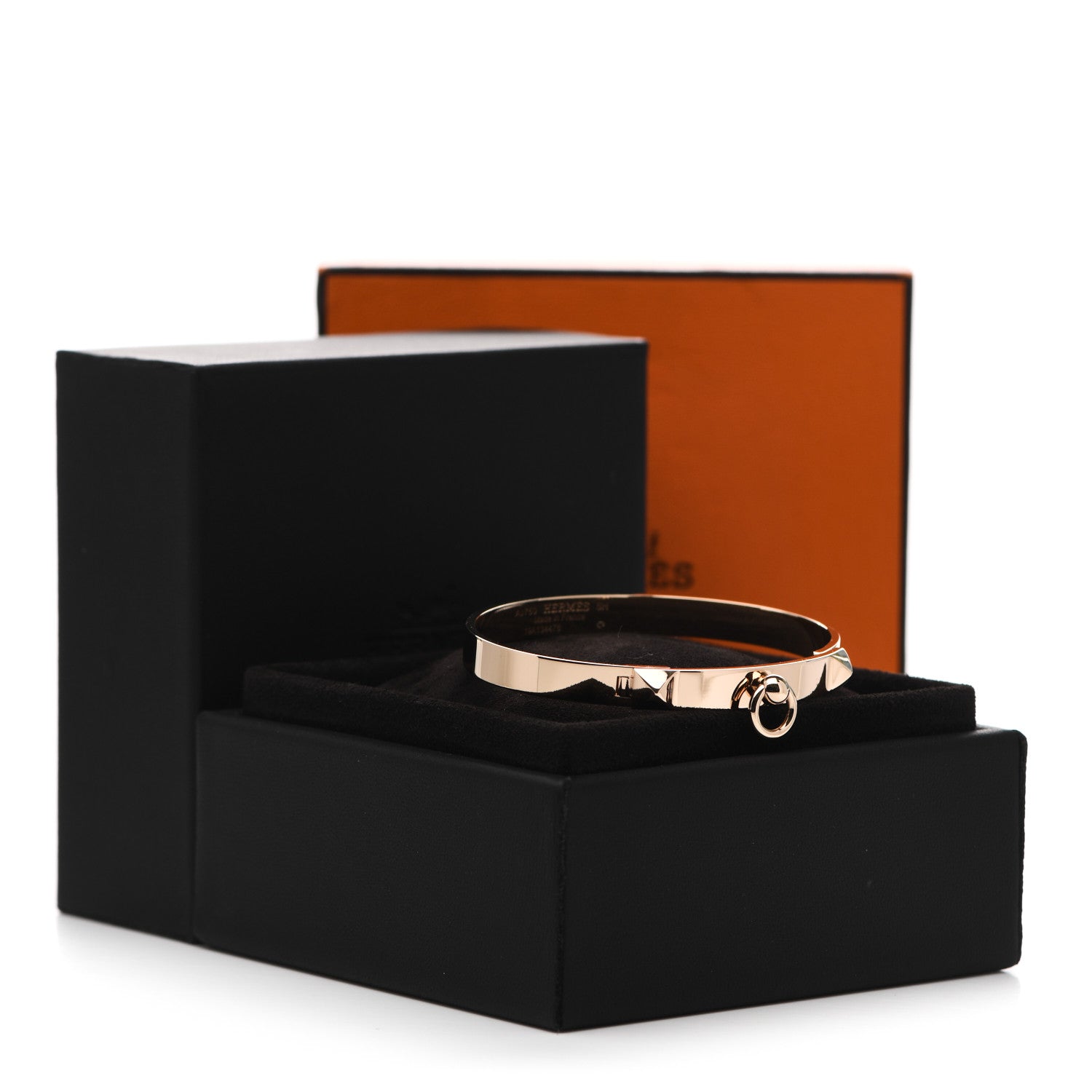 Hermes 18K Rose Gold PM Collier De Chien Bracelet SH 5 of 5