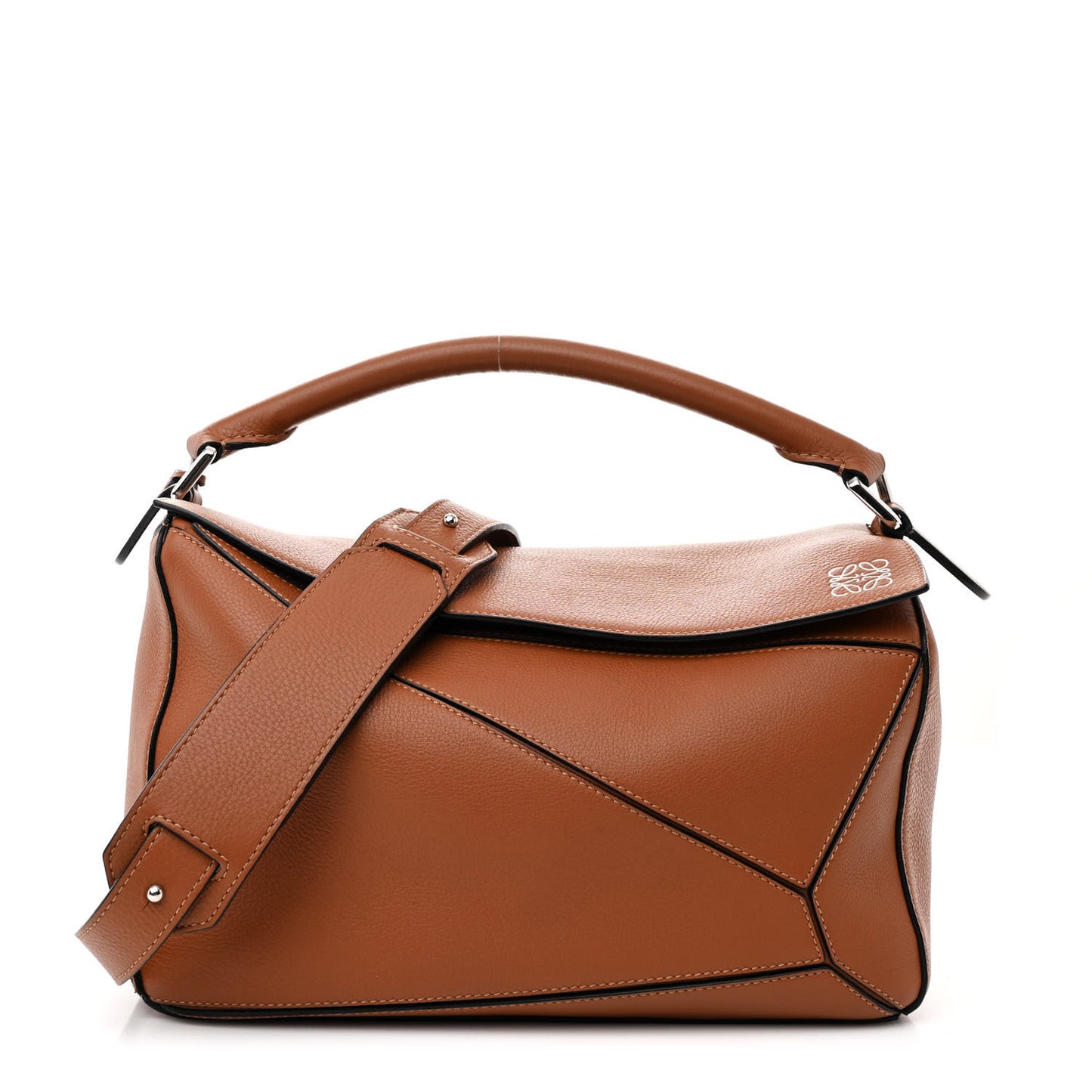 Calfskin Medium Puzzle Bag Tan