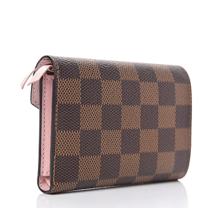 Louis Vuitton Damier Ebene Victorine Wallet Rose Ballerine 3 of 8