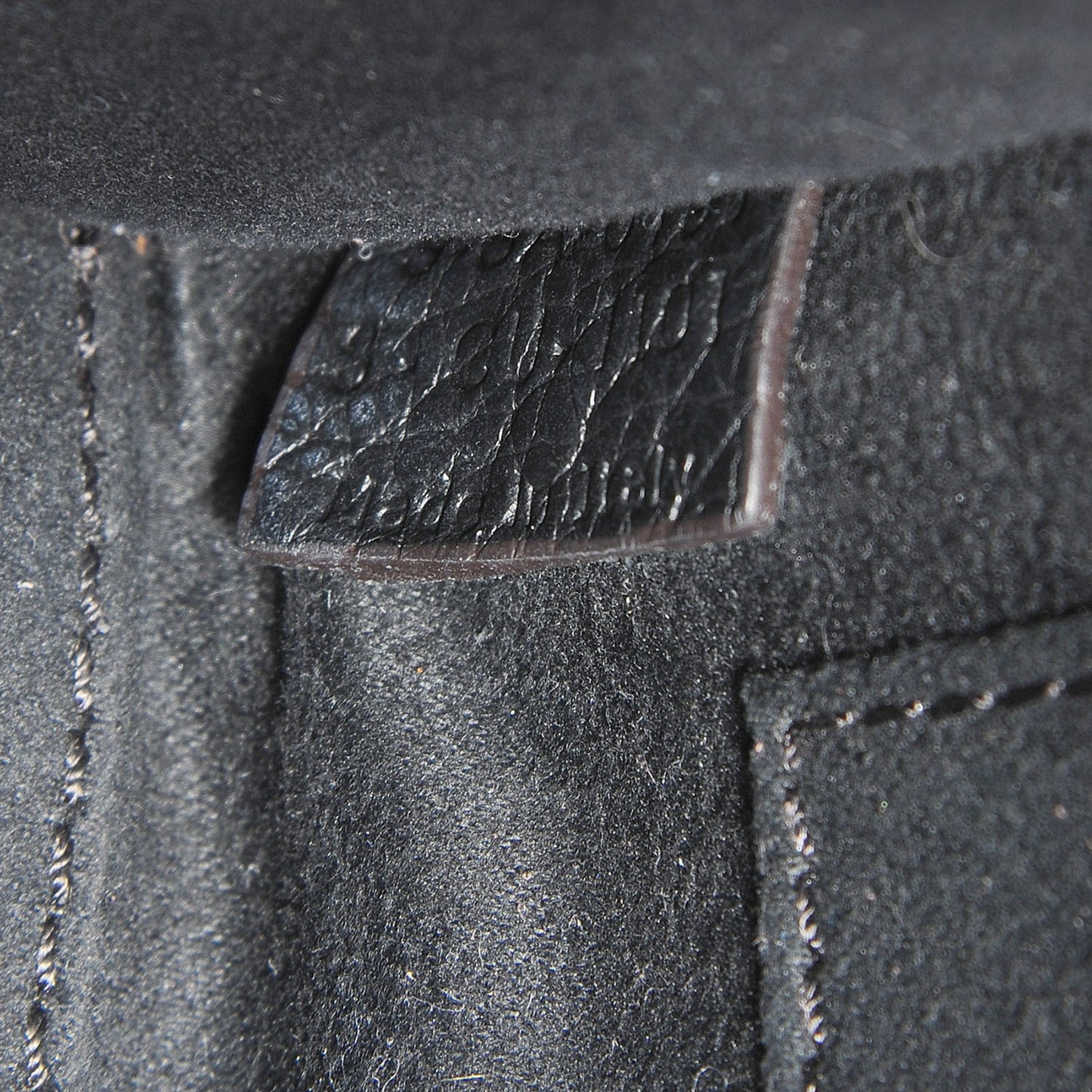 Drummed Calfskin Nano Luggage Black
