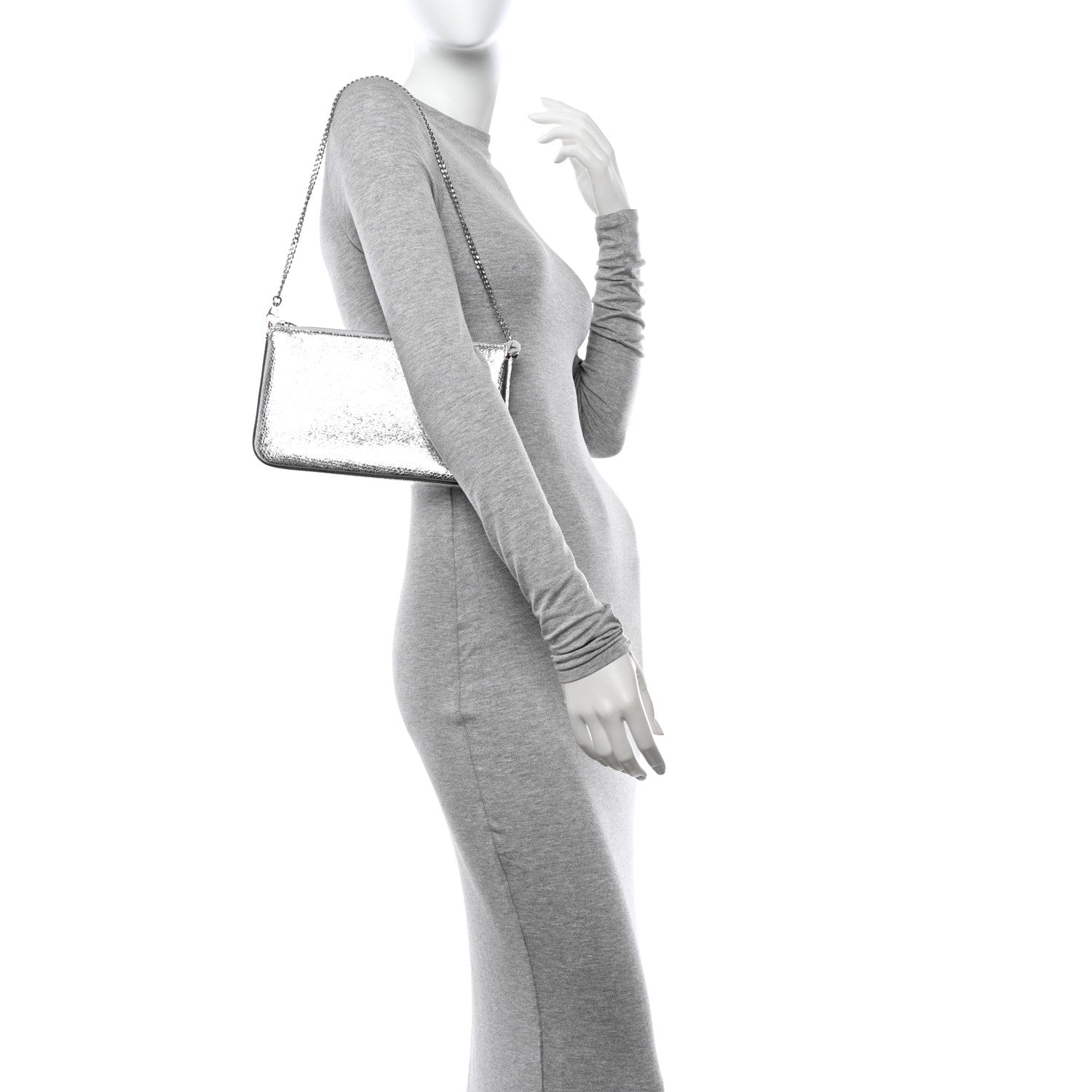Christian Louboutin Specchio Star Loubila Chain Clutch Silver 3 of 13