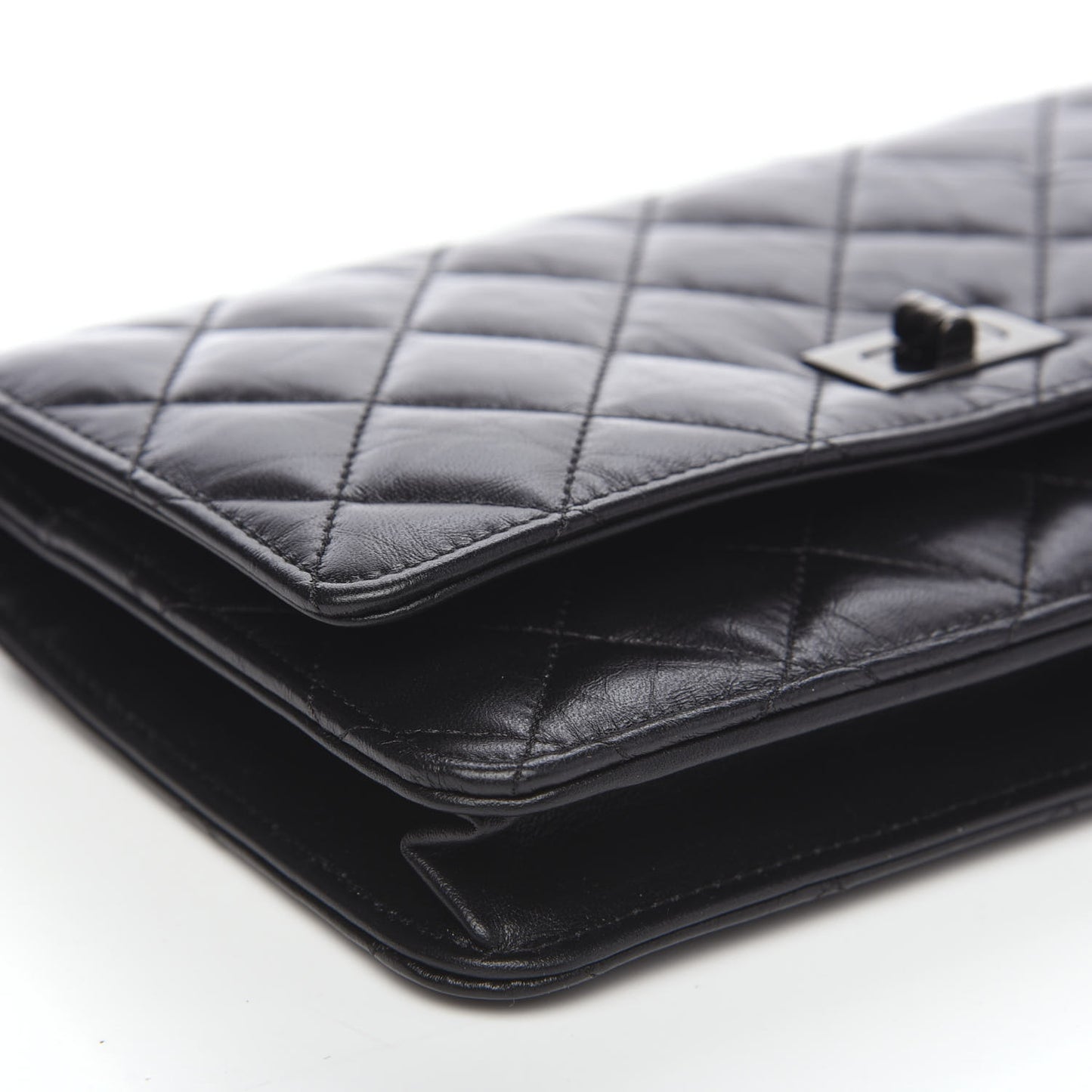 Aged Calfskin Quilted Reissue Wallet On Chain WOC So Black