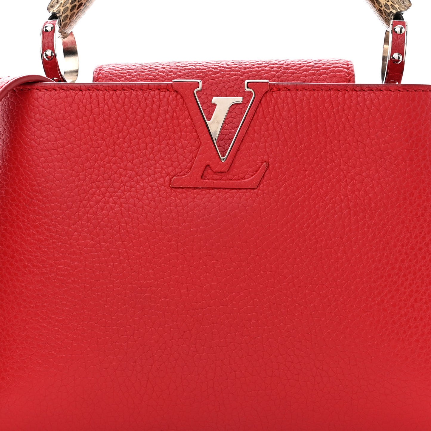 Taurillon Snakeskin Capucines BB Rubis