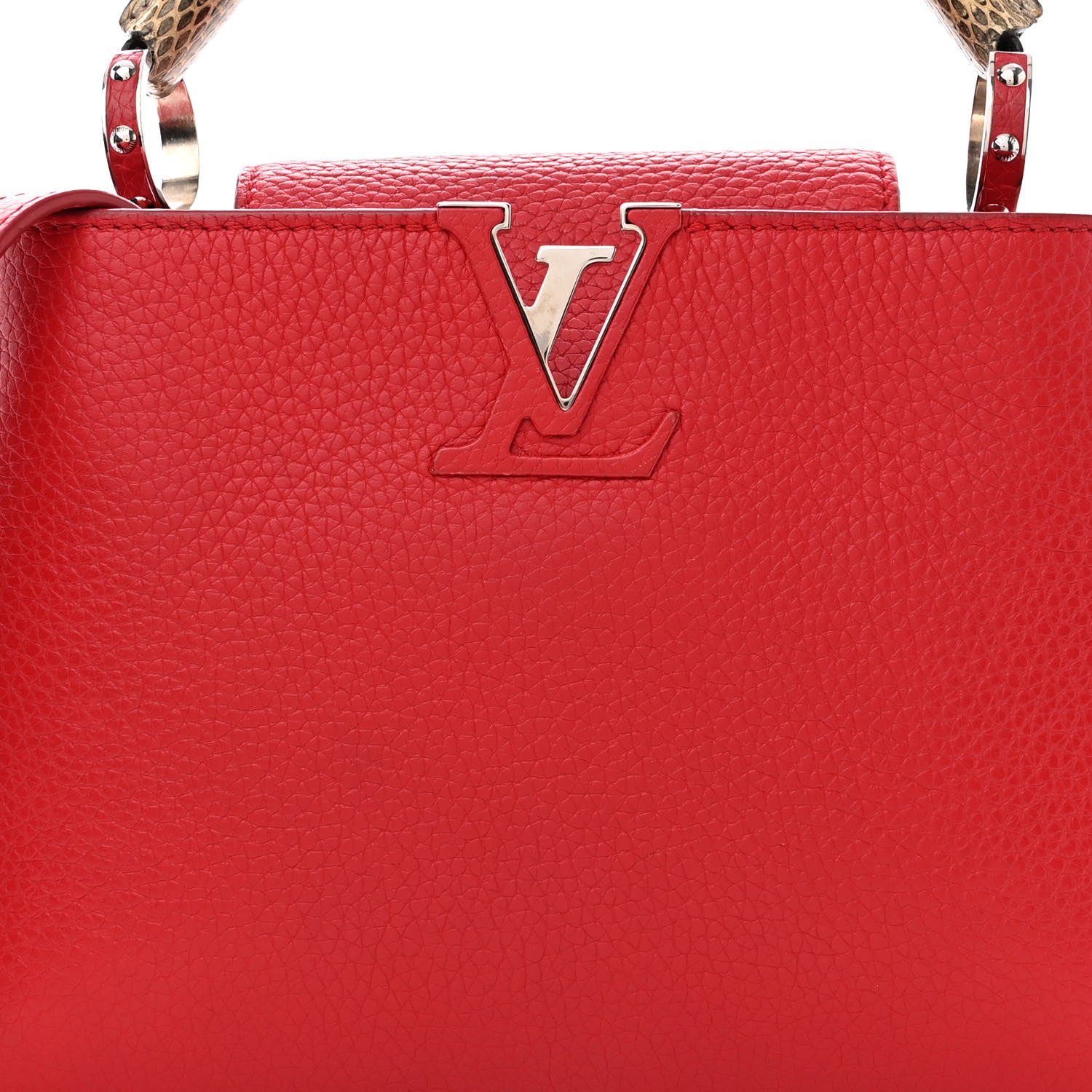 Louis Vuitton Taurillon Snakeskin Capucines BB Rubis 7 of 18