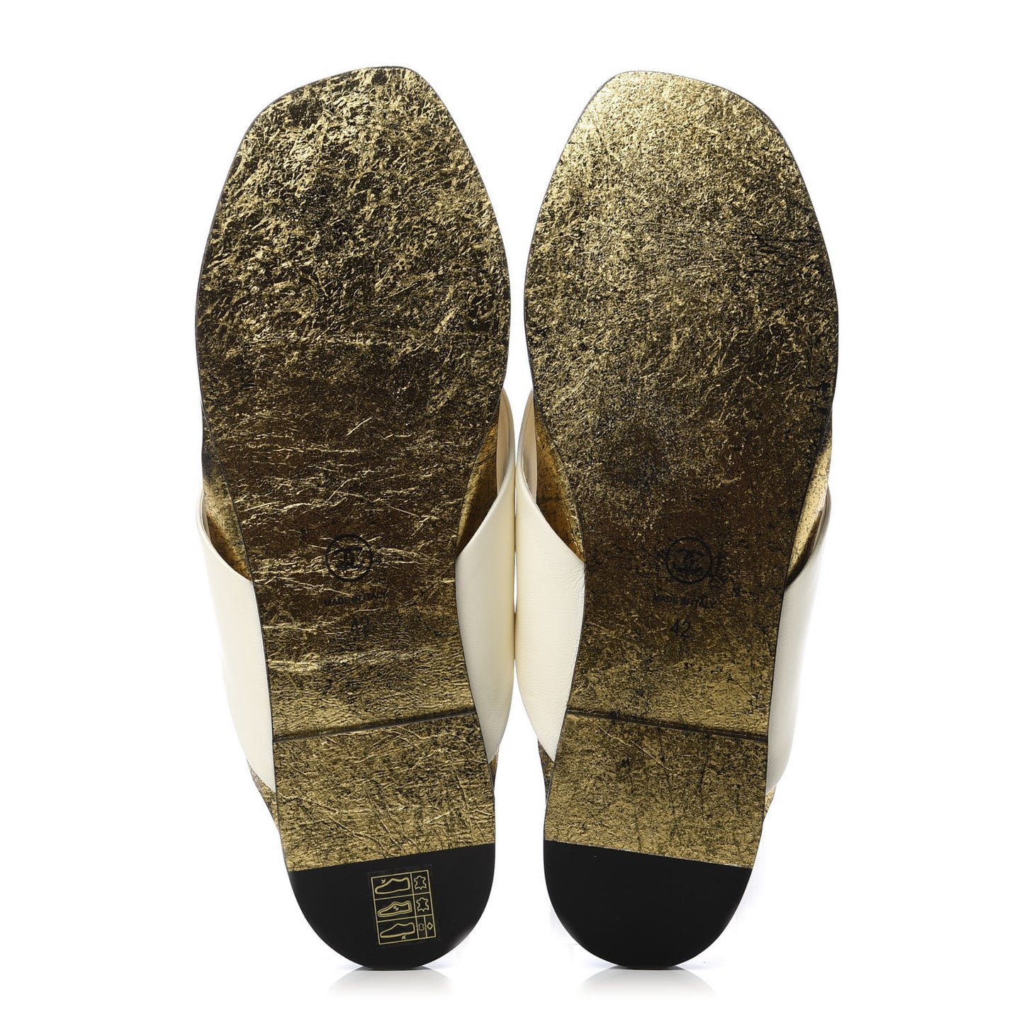 Lambskin Mule Sandals 42 White