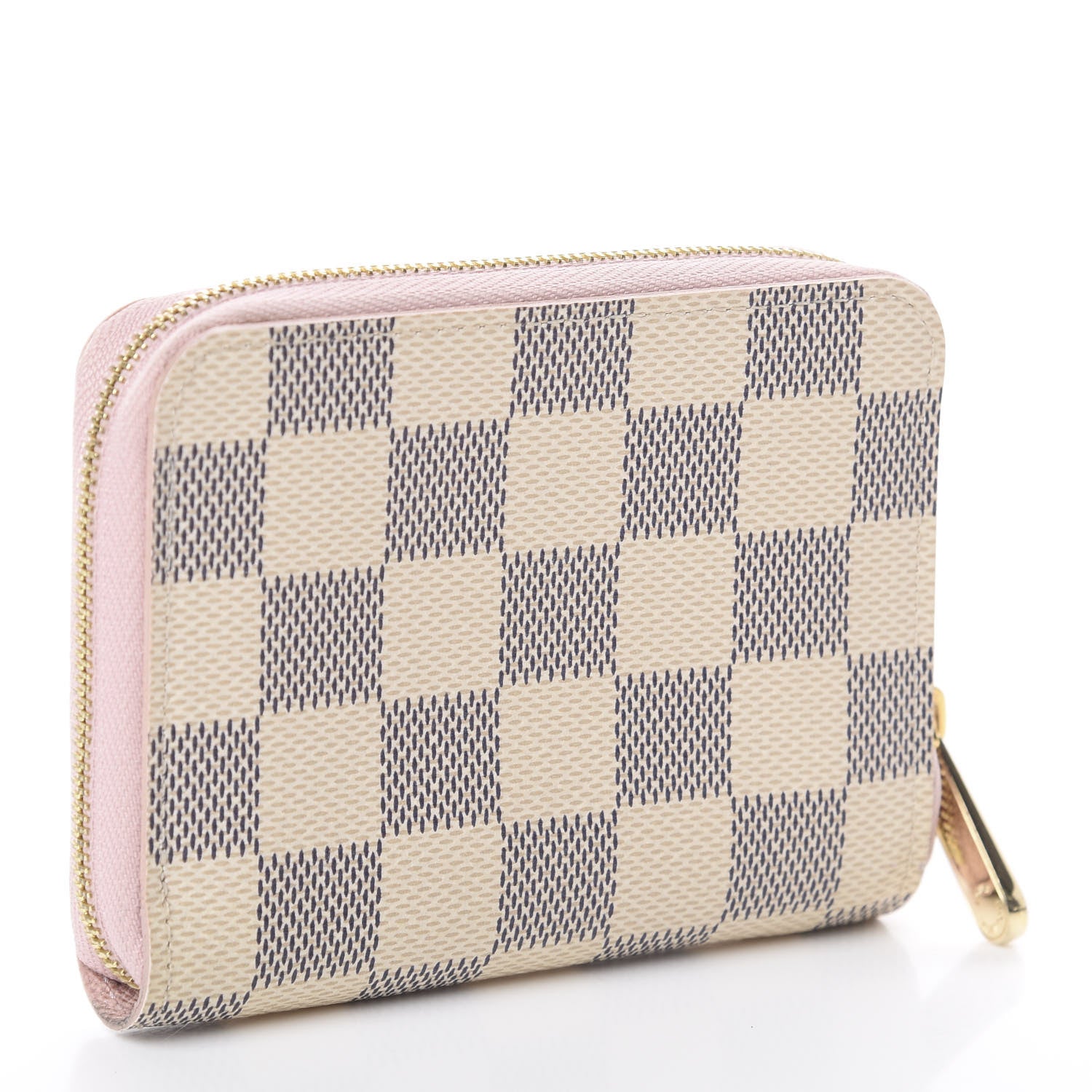 Louis Vuitton Damier Azur Zippy Coin Purse Rose Ballerine 2 of 5