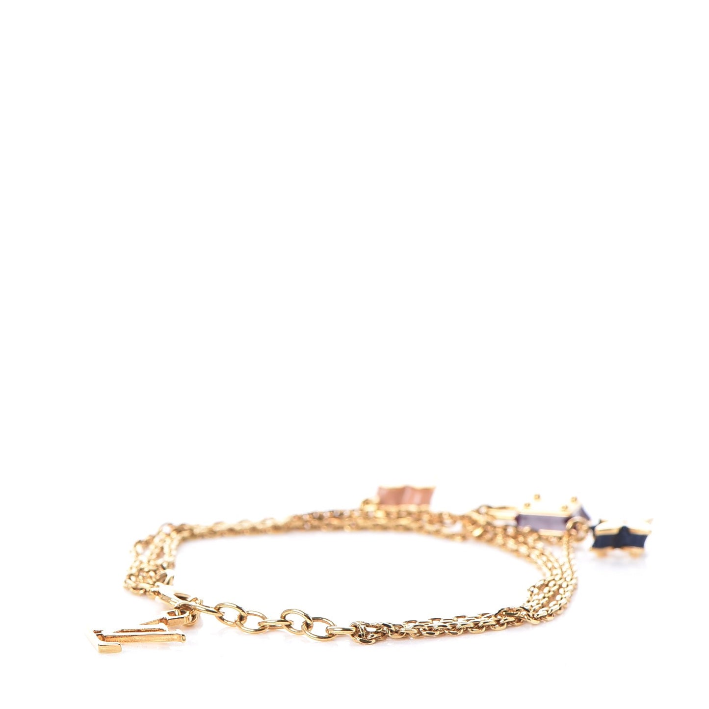 Sweet Monogram Charms Bracelet Gold
