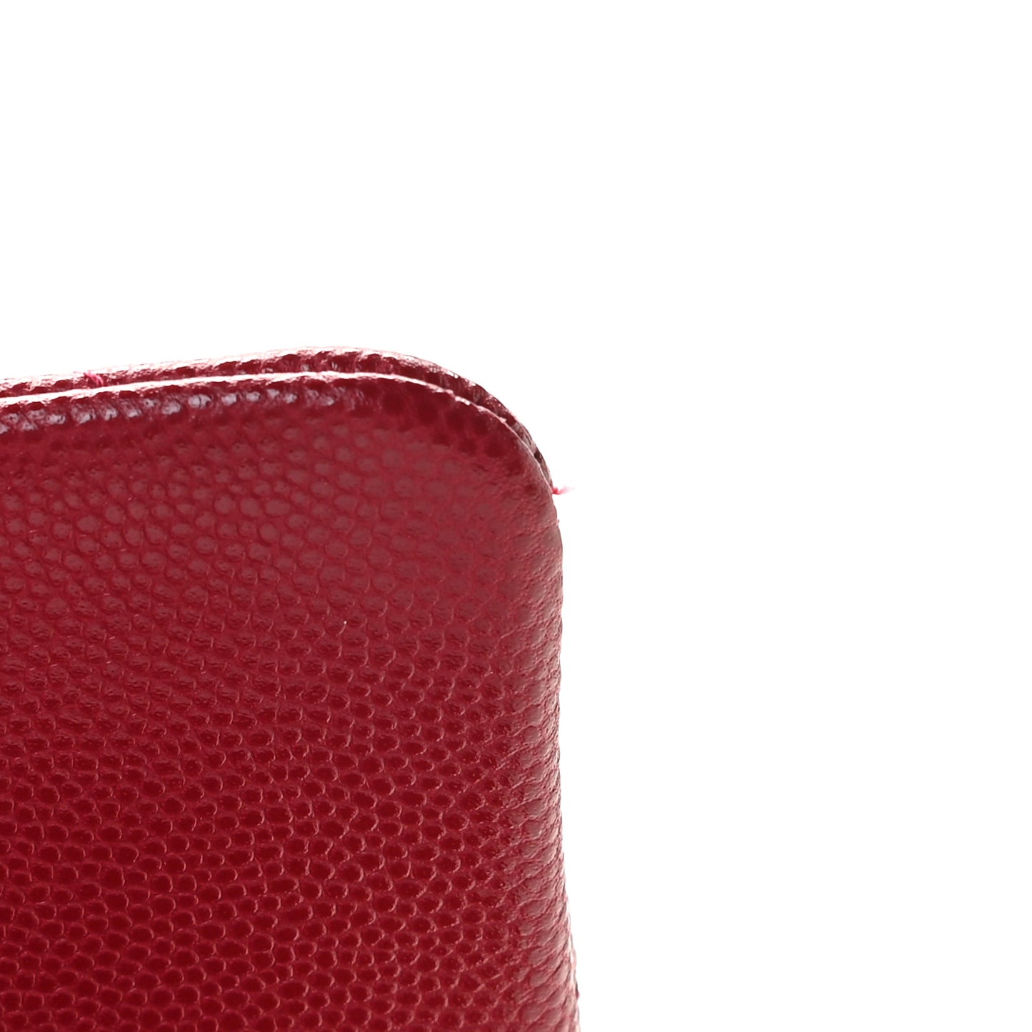 Caviar Quilted Medium Double Flap Red