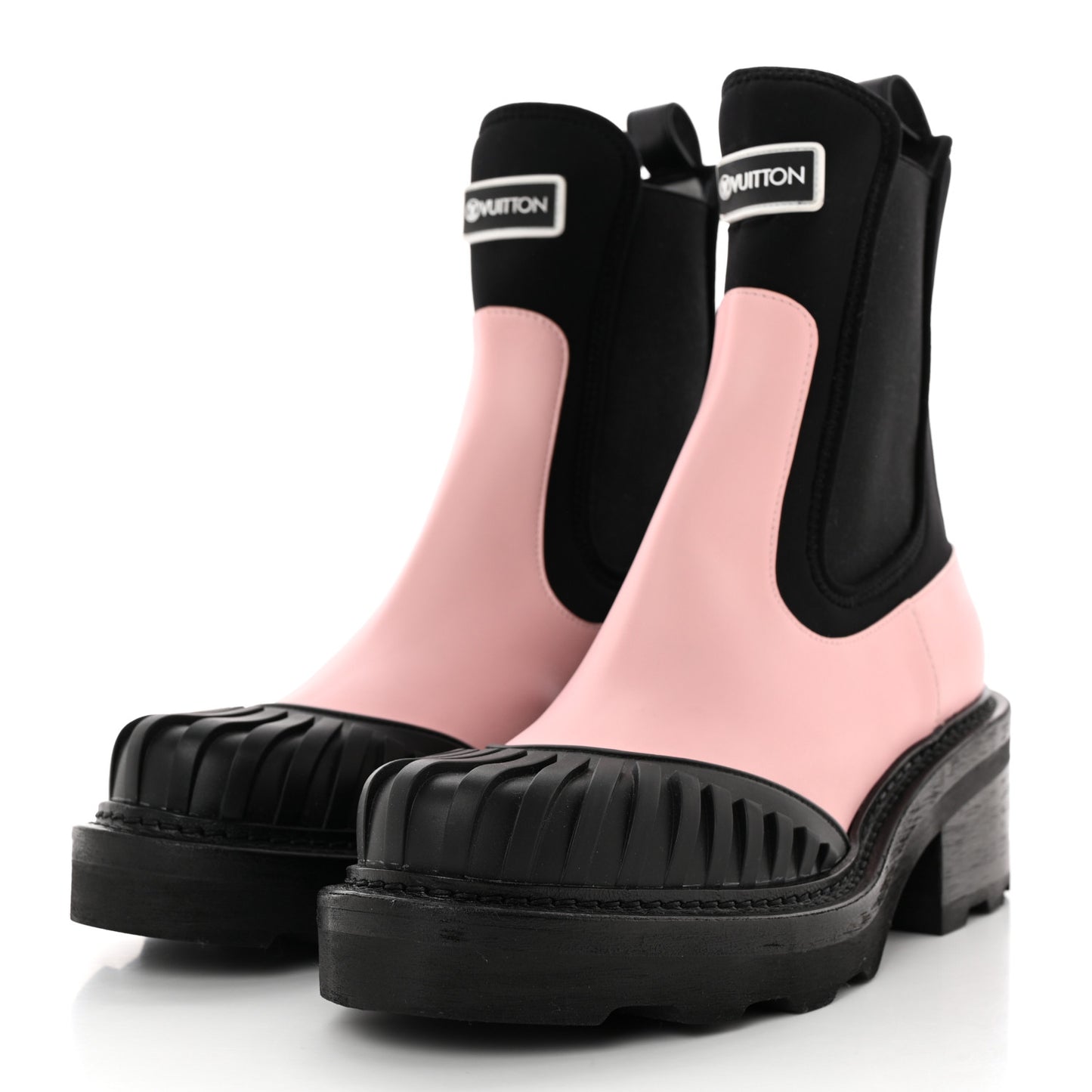 Calfskin Beaubourg Ankle Boots 39.5 Black Pink