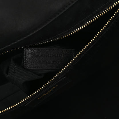 Saint Laurent Lambskin Quilted Maxi Icare Shopping Tote Black 8 of 12