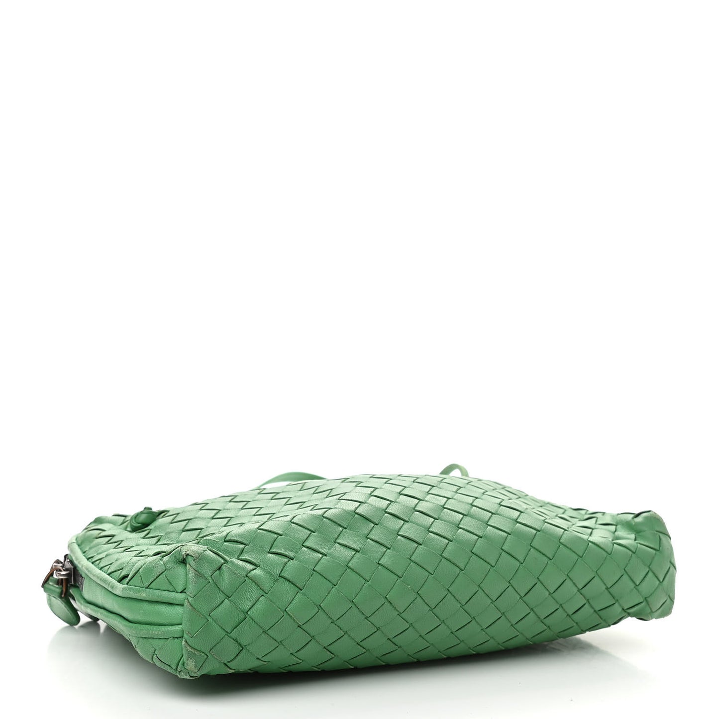 Nappa Intrecciato Nodini Crossbody Messenger Green