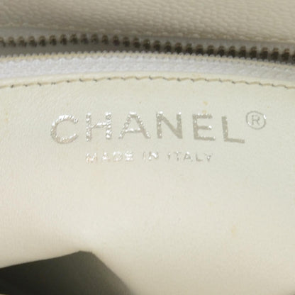 Chanel Caviar Medallion Tote White 7 of 10