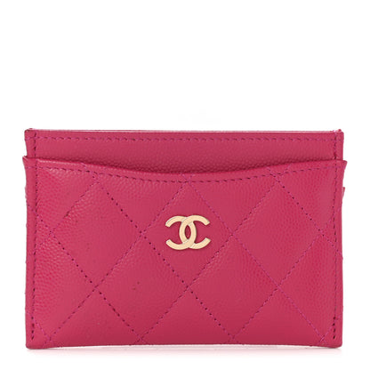 Chanel Caviar Quilted Card Holder Fuchsia 1 of 8