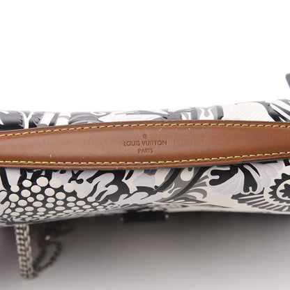 Louis Vuitton Epi Monogram Floral Pochette Metis Black White 7 of 11