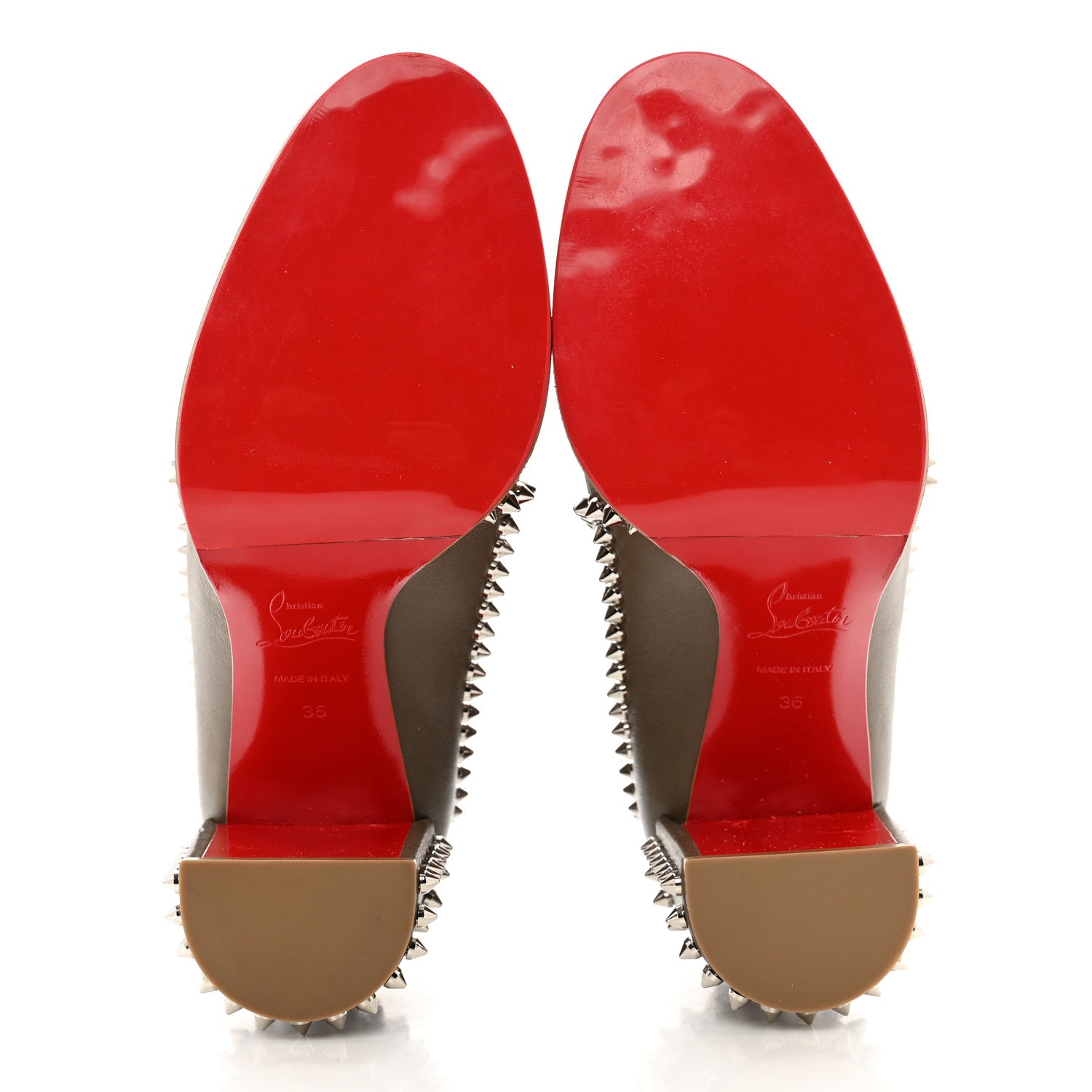 Christian Louboutin Calfskin Out Line Spike Lug 70 Boots 36 Silex 5 of 8