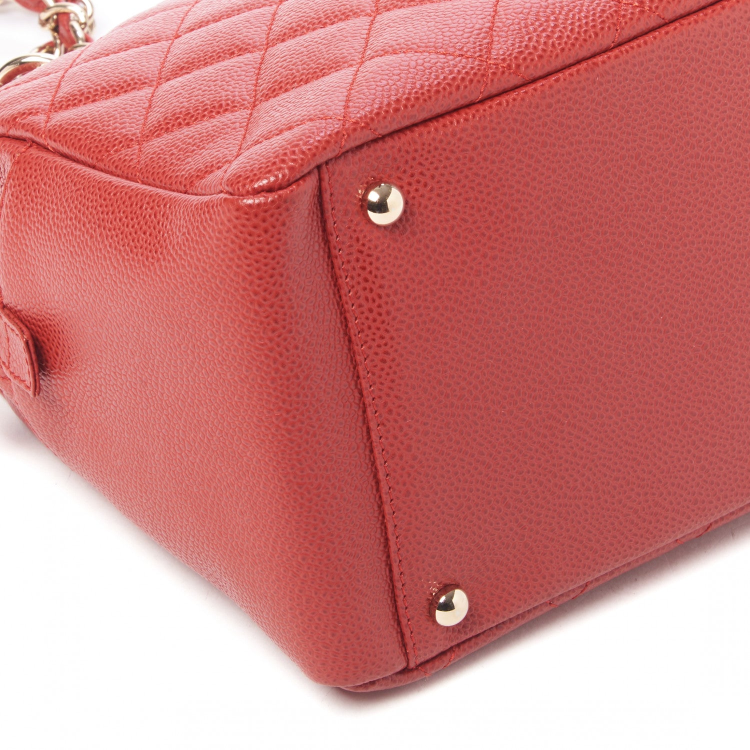 Chanel Caviar Quilted Petit Timeless Shopping Tote PTT Red 6 of 9
