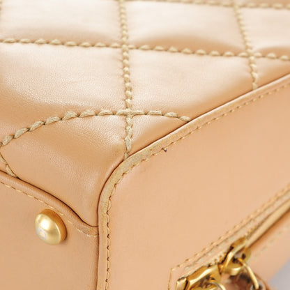 Chanel Calfskin Wild Stitch Top Handle Bag Beige 13 of 18